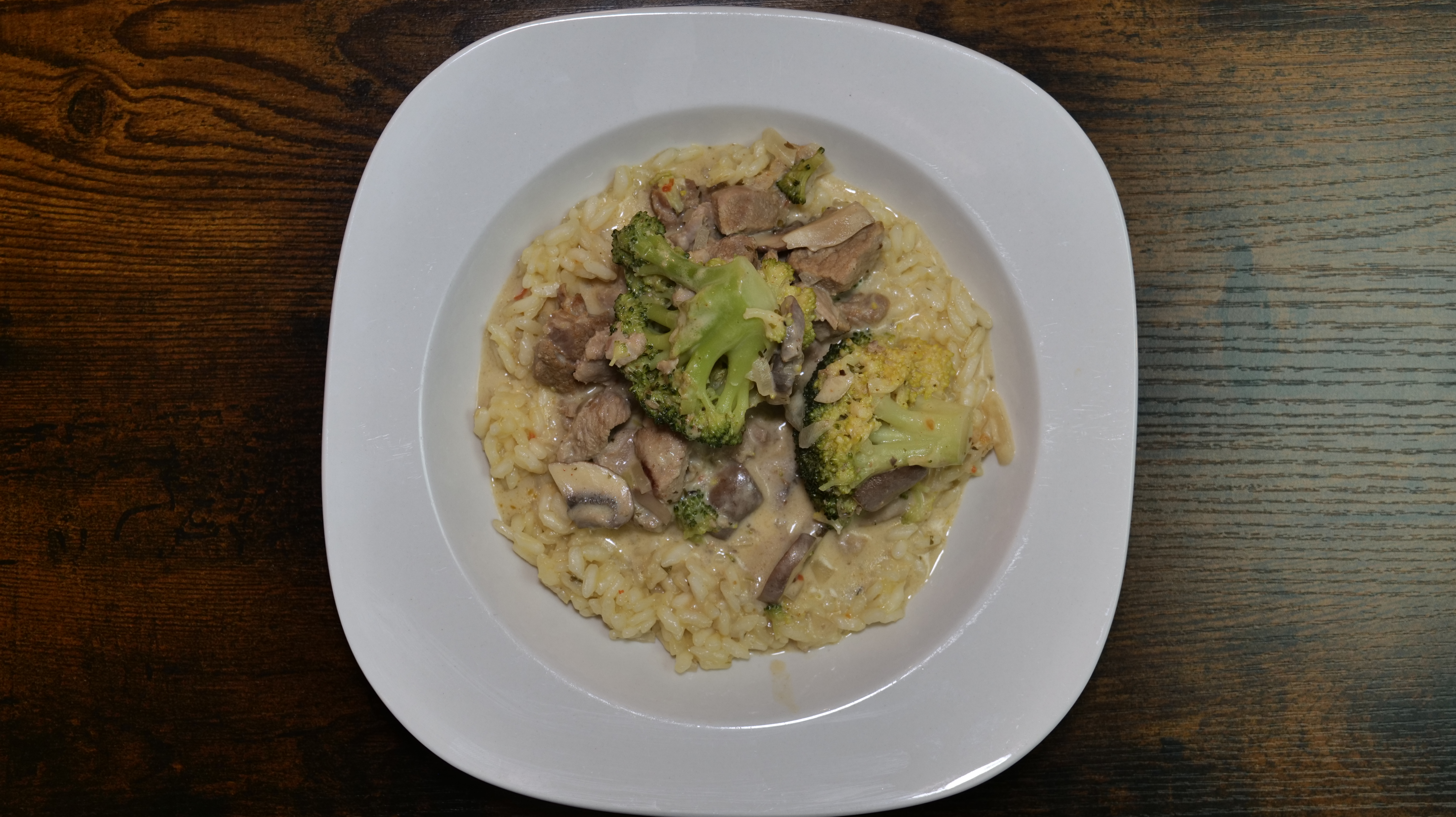 Cremiges Rahmgeschnetzeltes mit Risotto